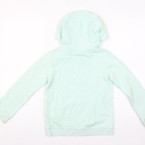 Nike Girls Green Pullover Hoodie XS (6-7 Years) Fleece Logo Sweatshirt