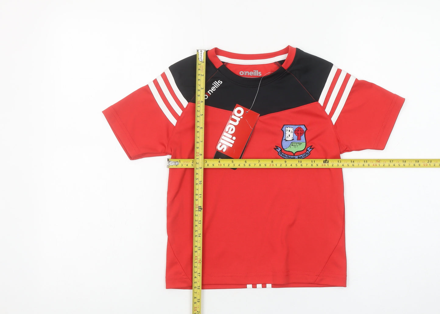 O'Neills Boys Red Short Sleeve Football Jersey T-Shirt 5-6 Years