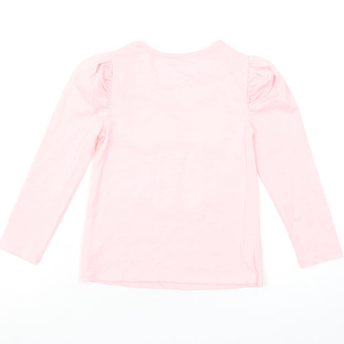 Isaac Mizrahi Girls Pink Sequin Bow Long Sleeve T-Shirt 5-6 Years