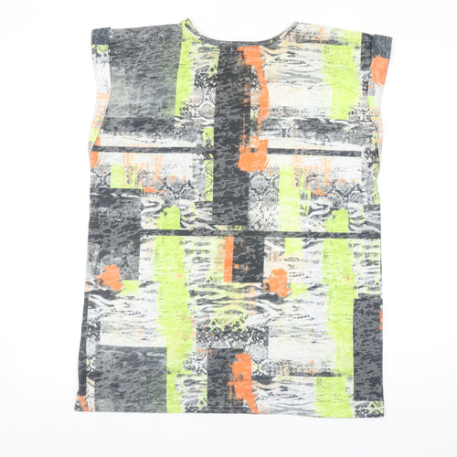 River Island Womens Multicoloured Abstract Sleeveless T-Shirt UK 12