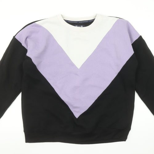 North West Women’s Black Purple Colourblock Sweatshirt L