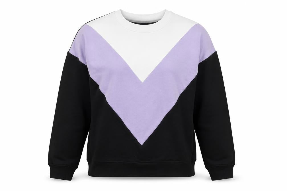 North West Women’s Black Purple Colourblock Sweatshirt L