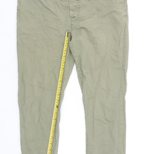denim co. Men's Green Chino Slim Stretch Trousers W34 L32