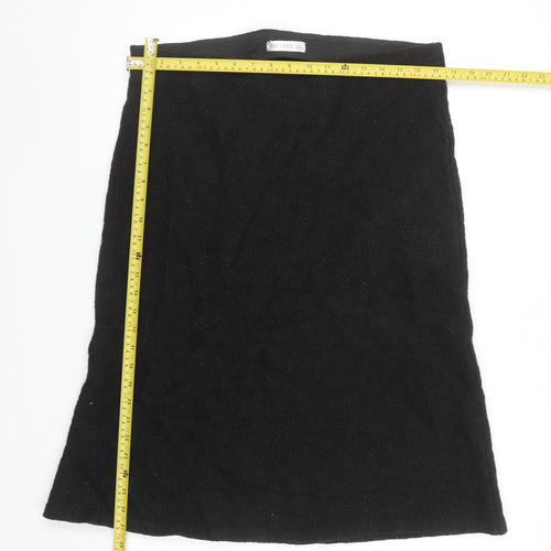 Gallery Women's Black Wool Knee Length Pencil Skirt L