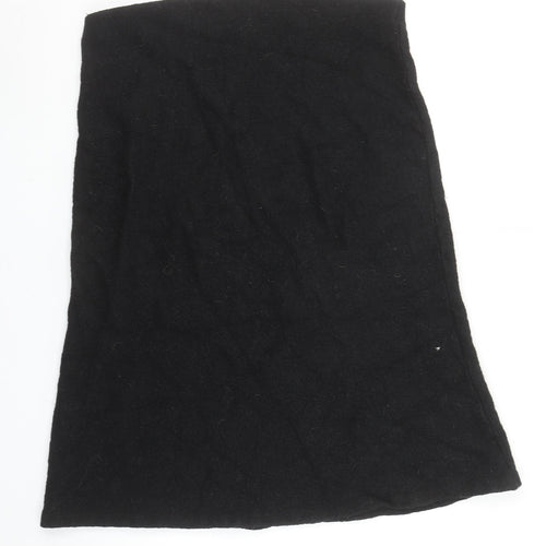 Gallery Women's Black Wool Knee Length Pencil Skirt L