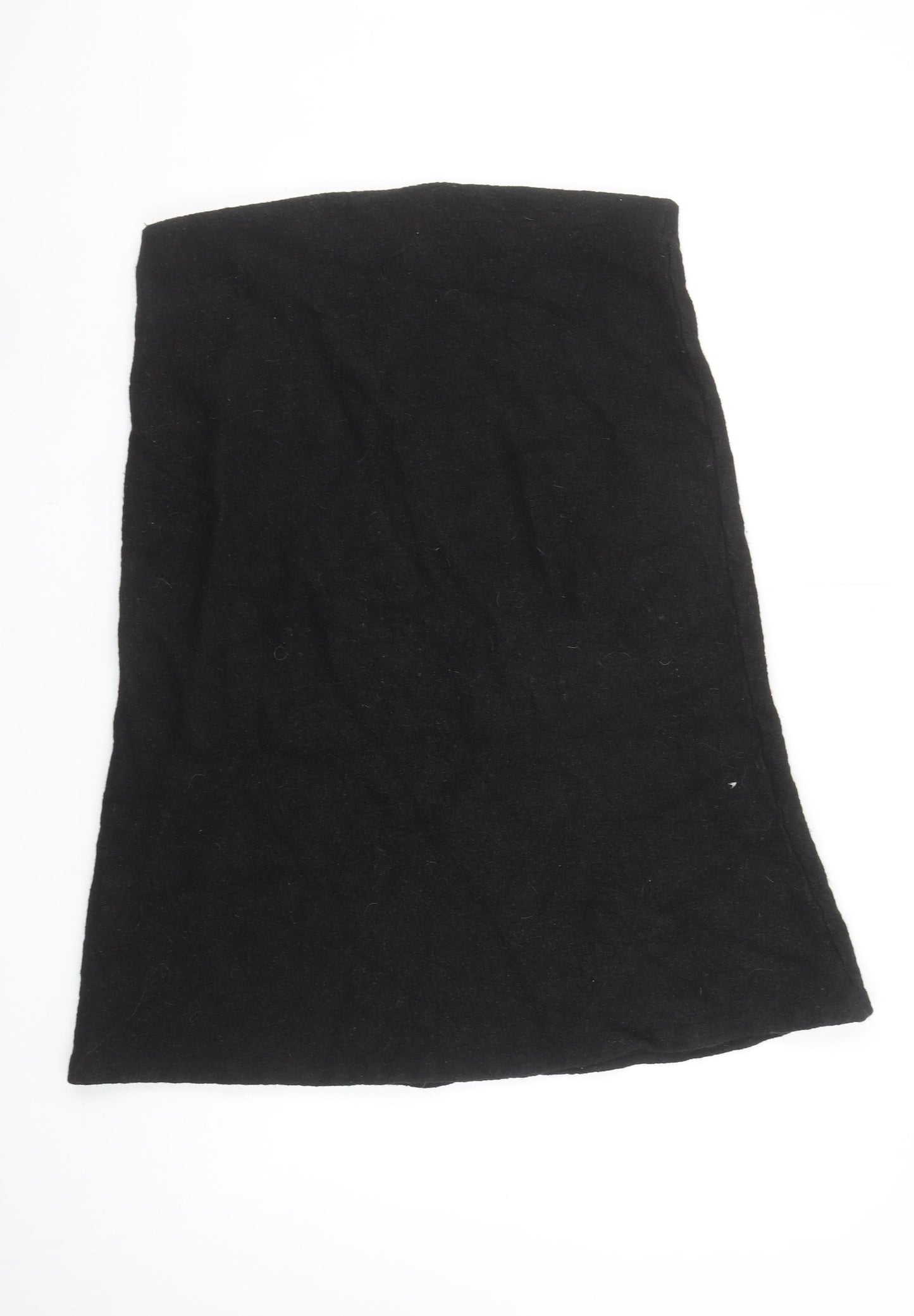Gallery Women's Black Wool Knee Length Pencil Skirt L