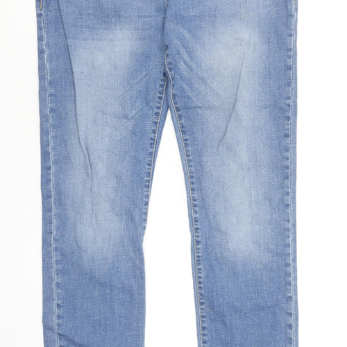 BORN Mens Blue Straight Fit Denim Jeans 34x32 Stretch