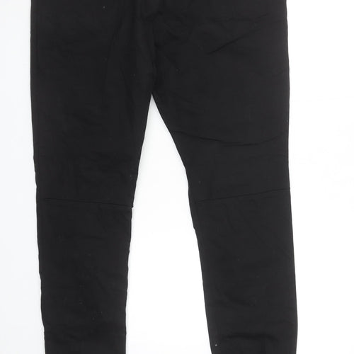 Pull & Bear Men's Black Jogger Trousers Size L 34in Waist Cotton