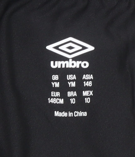 Umbro Unisex Kids Black Compression Leggings Size 146 Slim Fit Activewear