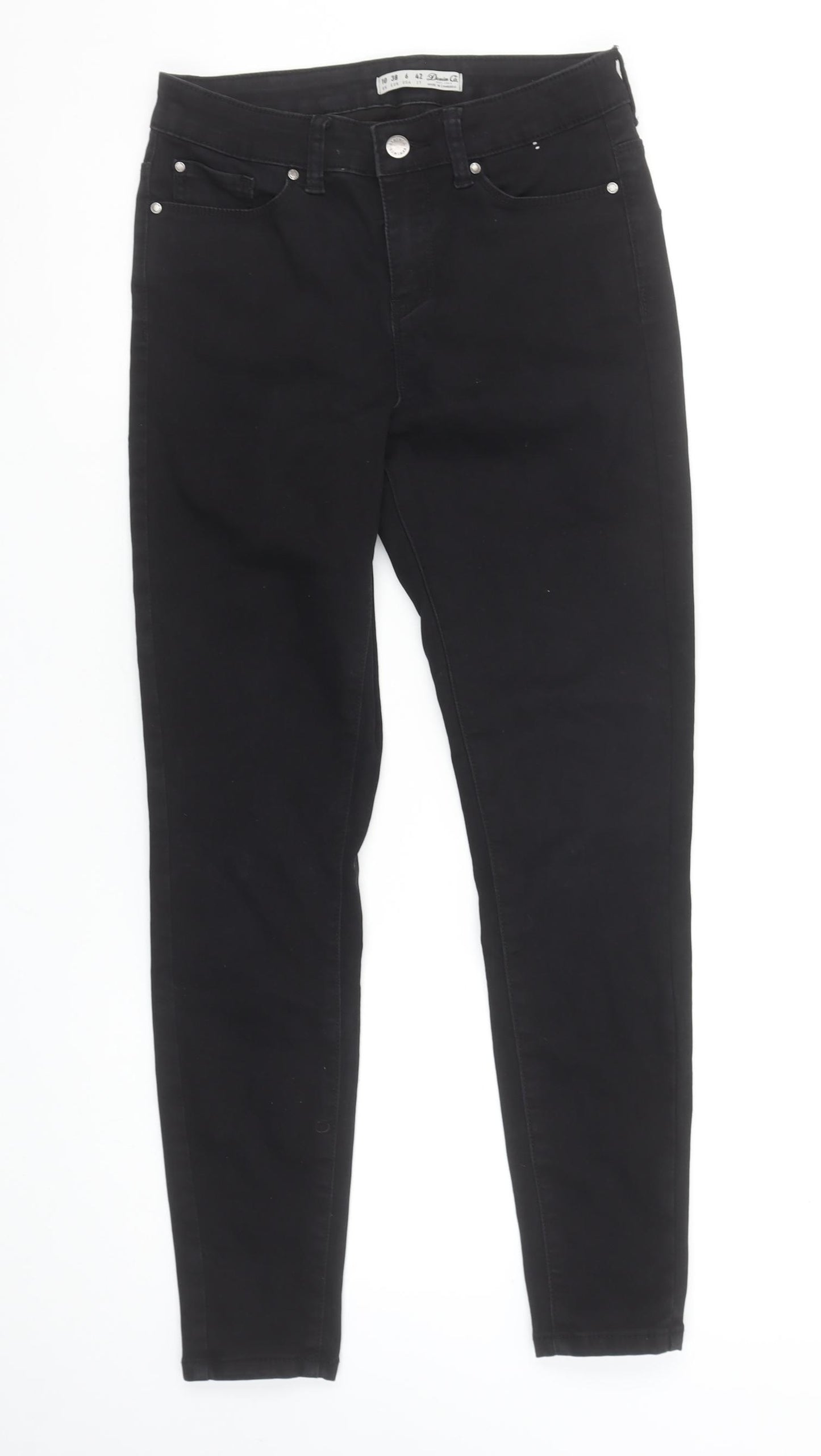 Denim Co. Women's Black Skinny Jeans Size 10 Stretch Denim