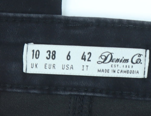 Denim Co. Women's Black Skinny Jeans Size 10 Stretch Denim