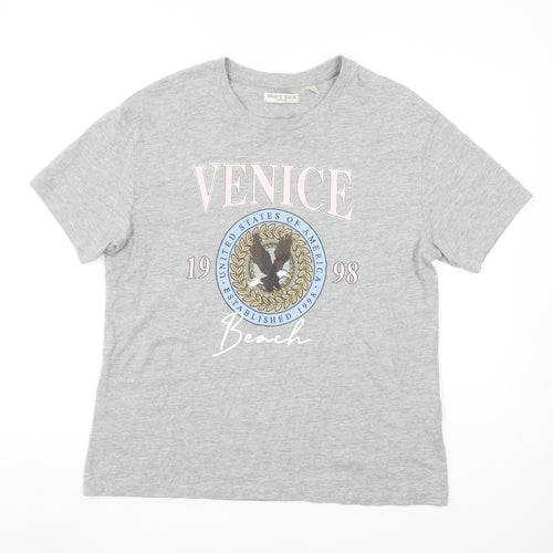 Brave Soul Womens Grey Venice Beach Graphic T-Shirt Size M