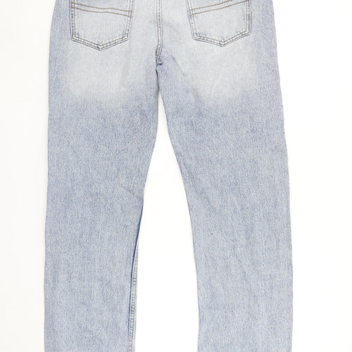 COLLUSION Women's Blue Distressed Mom Jeans Size W30 Relaxed Fit