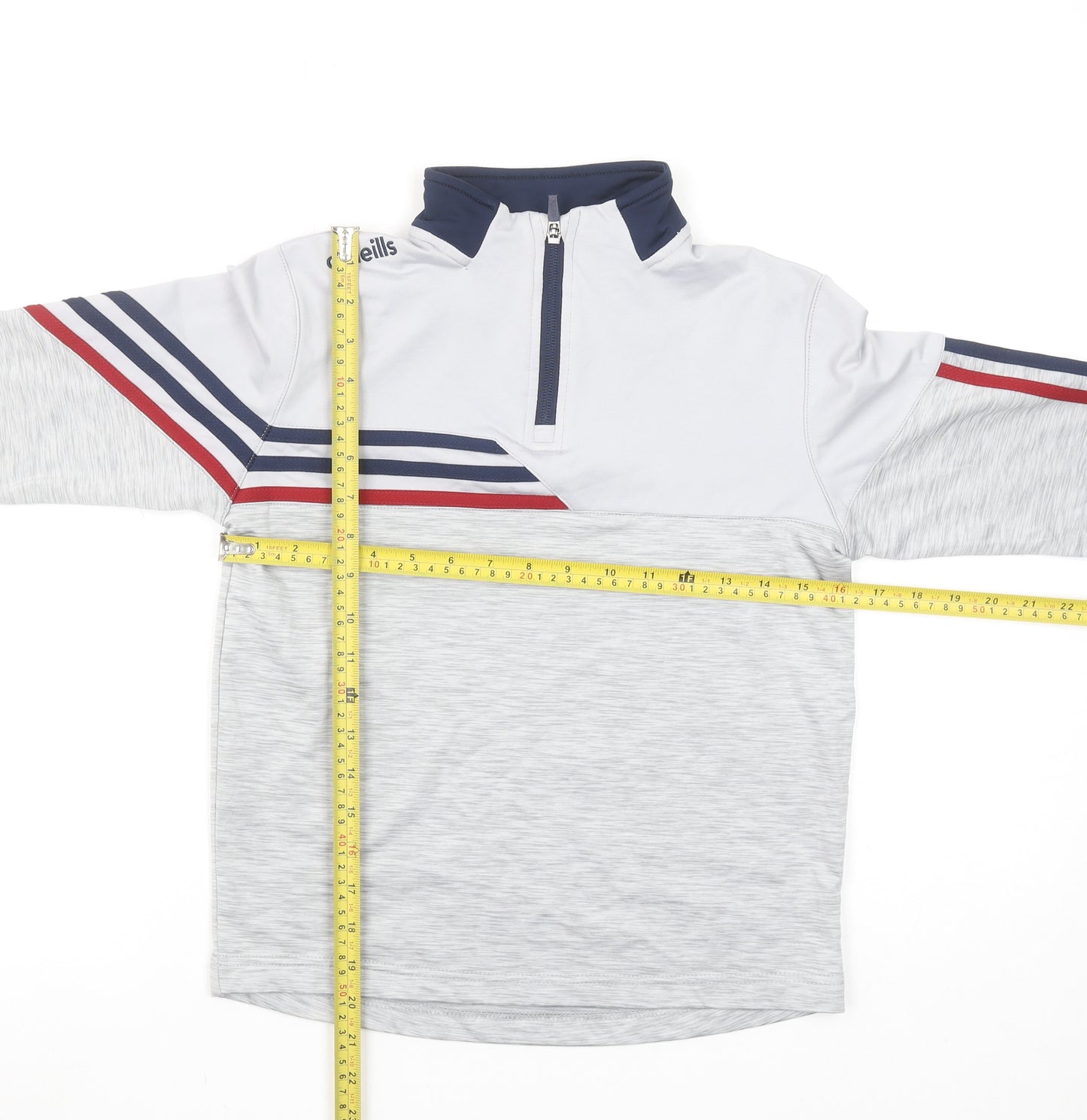 O'Neills Boys Grey 9-10 Years 1/4 Zip Sports Sweatshirt