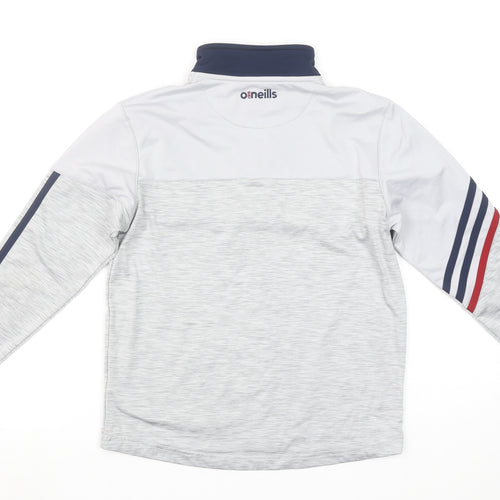 O'Neills Boys Grey 9-10 Years 1/4 Zip Sports Sweatshirt