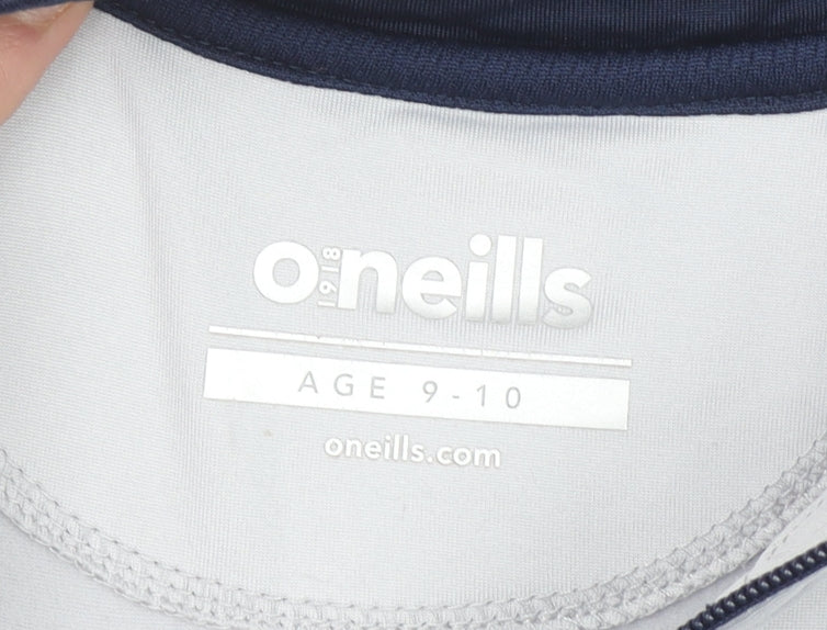 O'Neills Boys Grey 9-10 Years 1/4 Zip Sports Sweatshirt