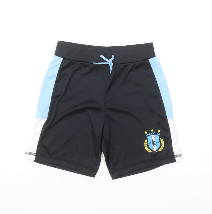 Dunnes Stores Boys Black Athletic Football Shorts 7-8 Years