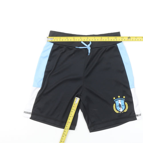 Dunnes Stores Boys Black Athletic Football Shorts 7-8 Years