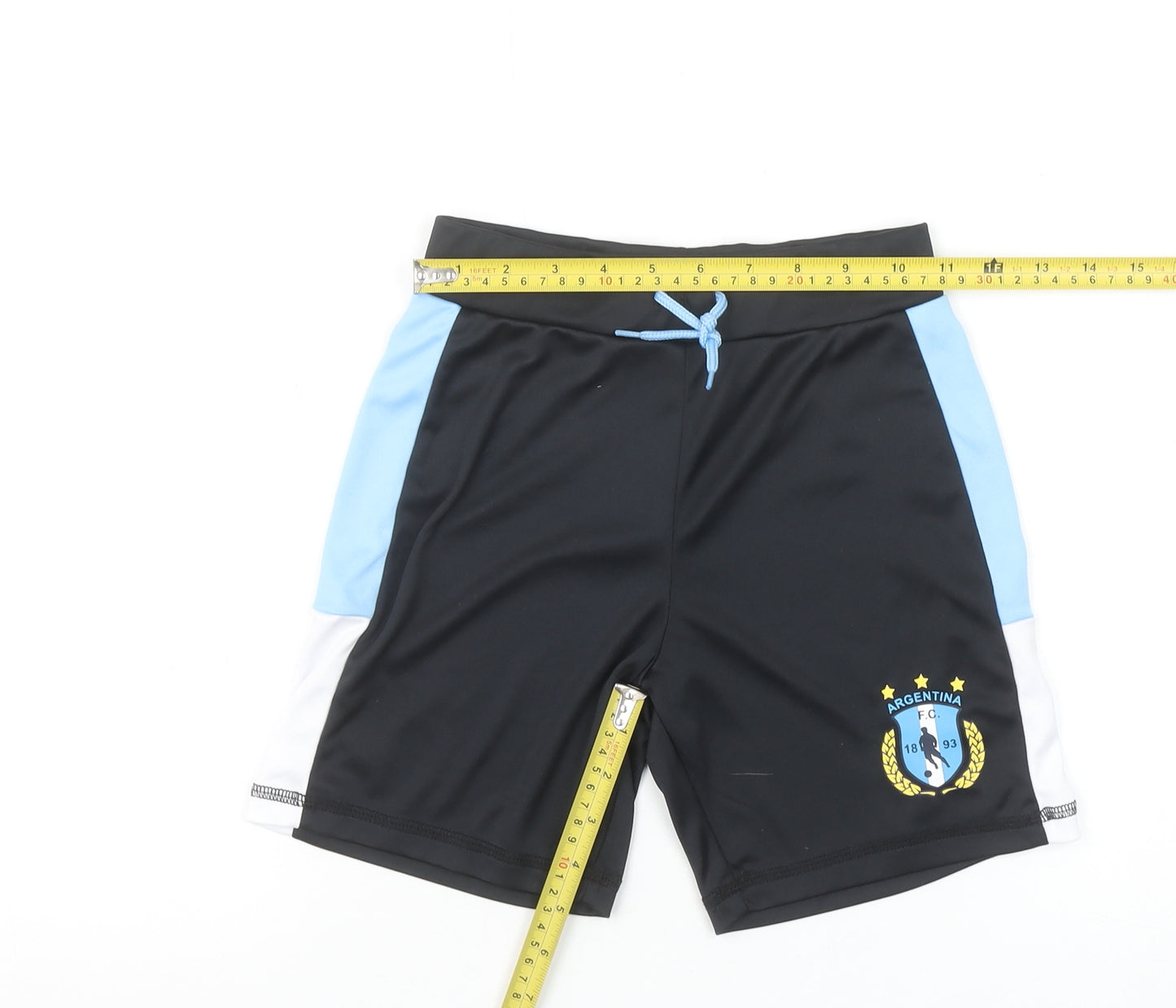 Dunnes Stores Boys Black Athletic Football Shorts 7-8 Years