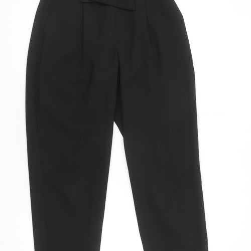 Primark Womens Black Paperbag Tapered Trousers Size 6
