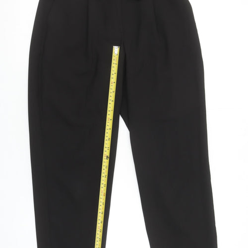 Primark Womens Black Paperbag Tapered Trousers Size 6