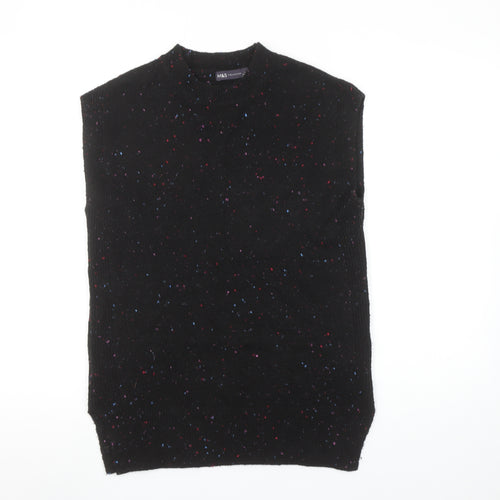 Marks and Spencer Womens Black XS Sleeveless Knit Pullover Jumper