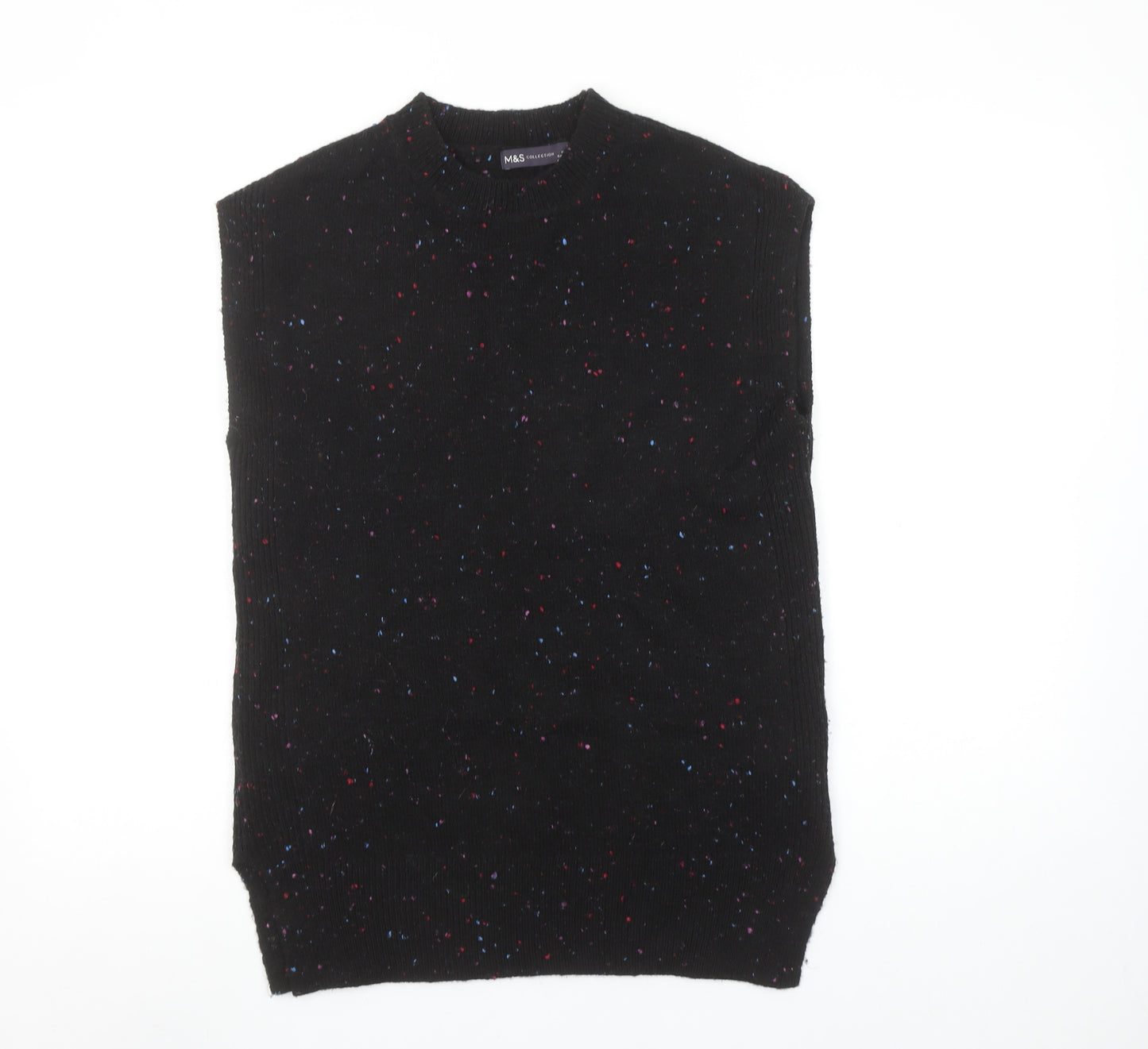 Marks and Spencer Womens Black XS Sleeveless Knit Pullover Jumper