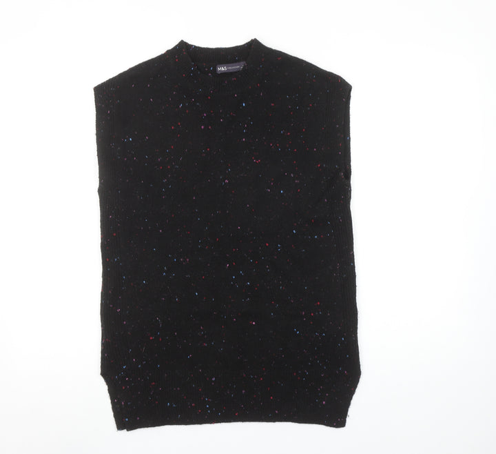 Marks and Spencer Womens Black XS Sleeveless Knit Pullover Jumper