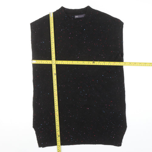 Marks and Spencer Womens Black XS Sleeveless Knit Pullover Jumper