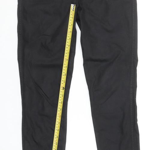 F&F Women Black Size 10R Slim Trousers Cotton Blend Stretch
