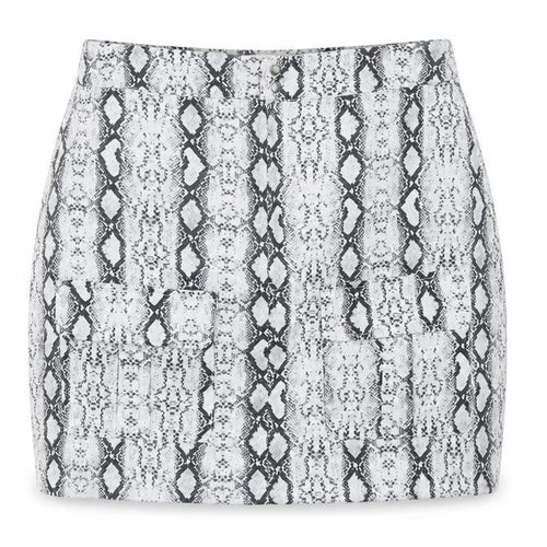 In The Style Womens Black Snake Print Stretch Mini Skirt Size 10