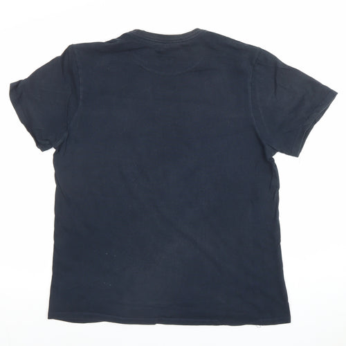 Nike Men’s Black Graphic Print Short Sleeve Cotton T-Shirt Size M
