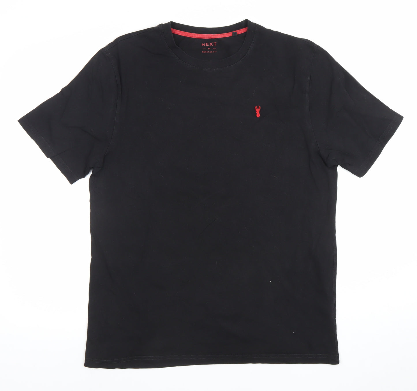 Next Men's Black Regular Fit Cotton Crew Neck T-Shirt M