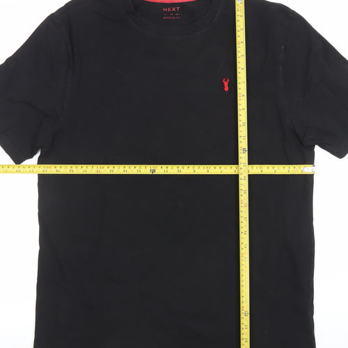 Next Men's Black Regular Fit Cotton Crew Neck T-Shirt M