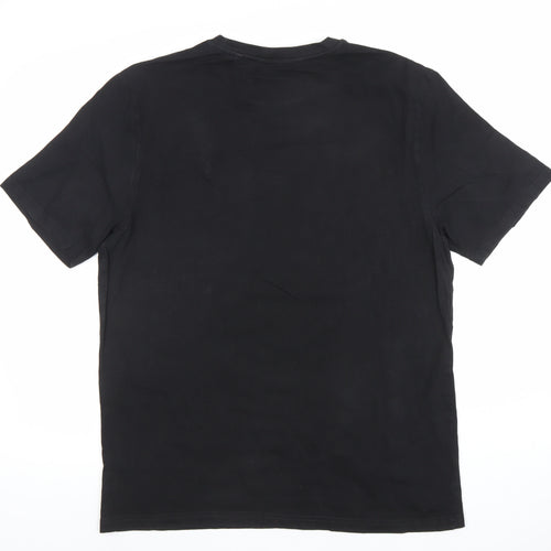 Next Men's Black Regular Fit Cotton Crew Neck T-Shirt M