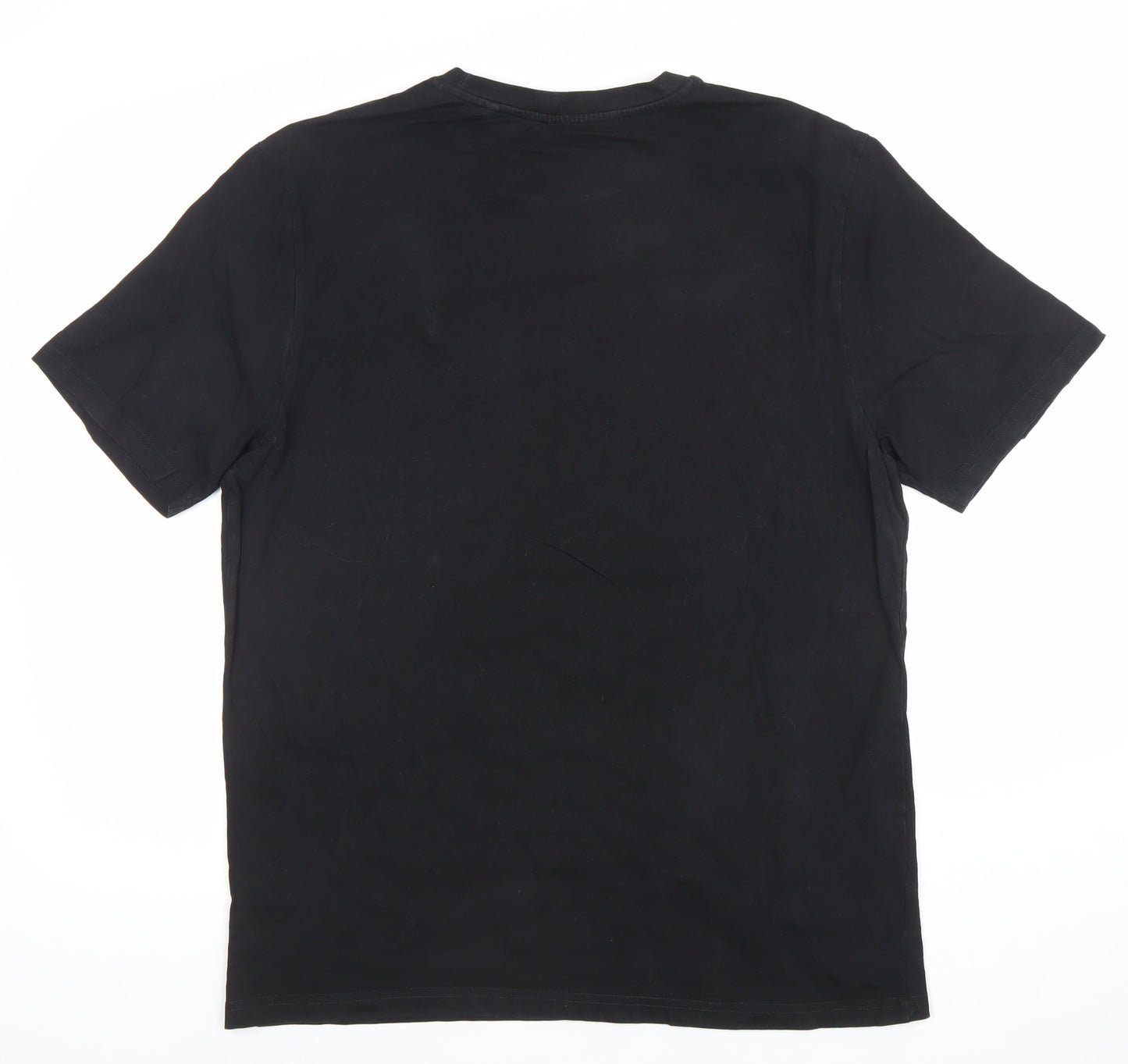 Next Men's Black Regular Fit Cotton Crew Neck T-Shirt M