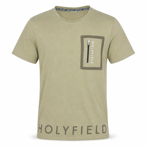 Holyfield Boys Beige Short Sleeve Crew Neck Zip Pocket T-Shirt Size S 10-12yrs