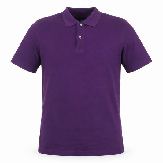 Front view of Hugo Boss Men's Purple Polo Shirt M Short Sleeve Cotton Classic Fit