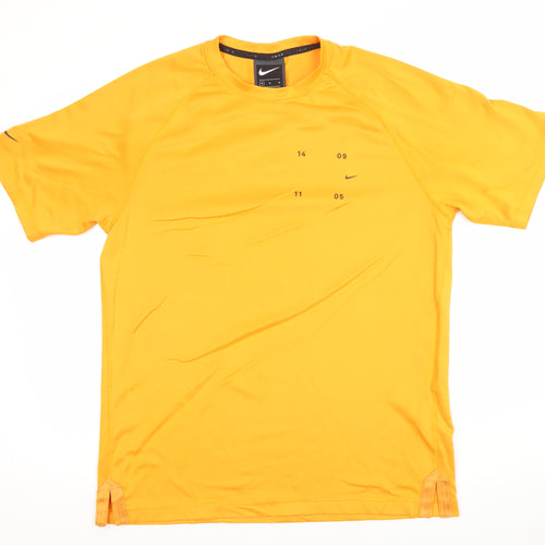 Nike Men's Orange Dri-Fit Short Sleeve Athletic T-Shirt Size M