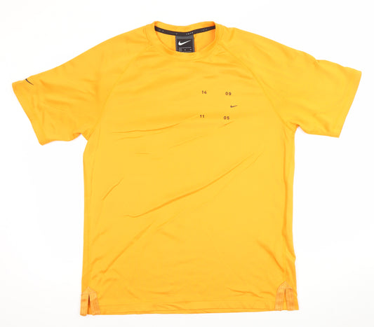 Nike Men's Orange Dri-Fit Short Sleeve Athletic T-Shirt Size M