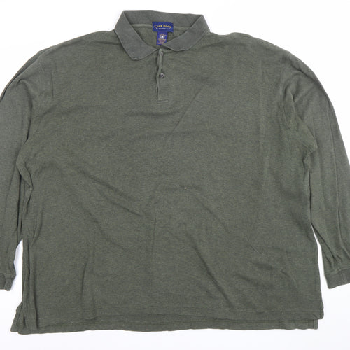 Club Room Men’s Green 2XL Long Sleeve Cotton Polo Shirt