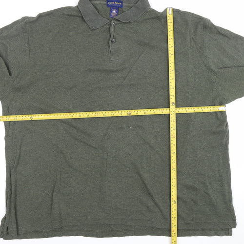 Club Room Men’s Green 2XL Long Sleeve Cotton Polo Shirt