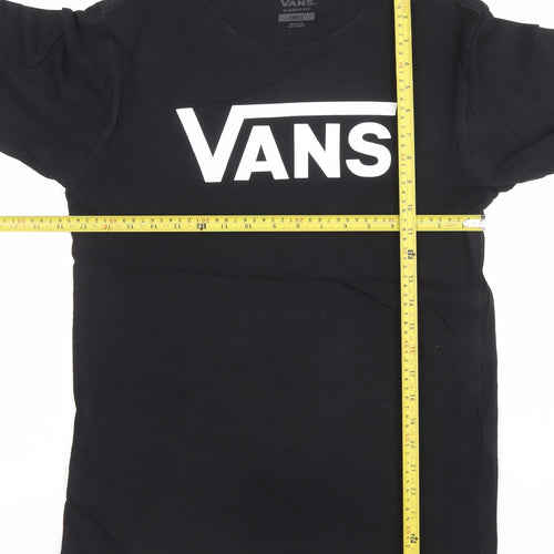 Vans Men's Black Classic Fit Long Sleeve Crew Neck T-Shirt Small