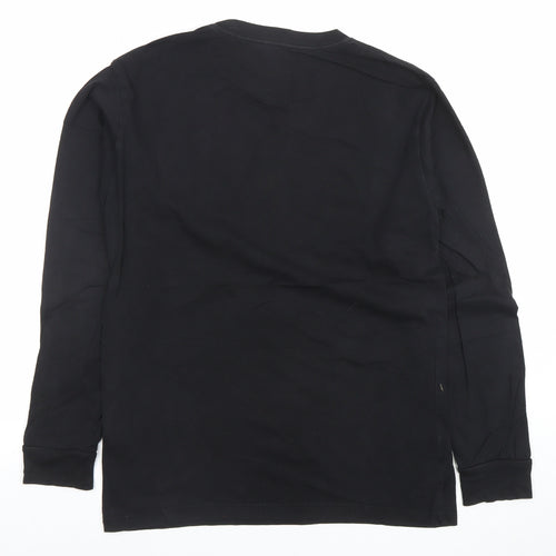 Vans Men's Black Classic Fit Long Sleeve Crew Neck T-Shirt Small