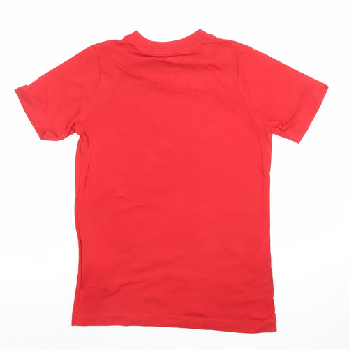 Nike Boys Red Graphic Sports T-Shirt Size 10-11 Years Cotton Tee