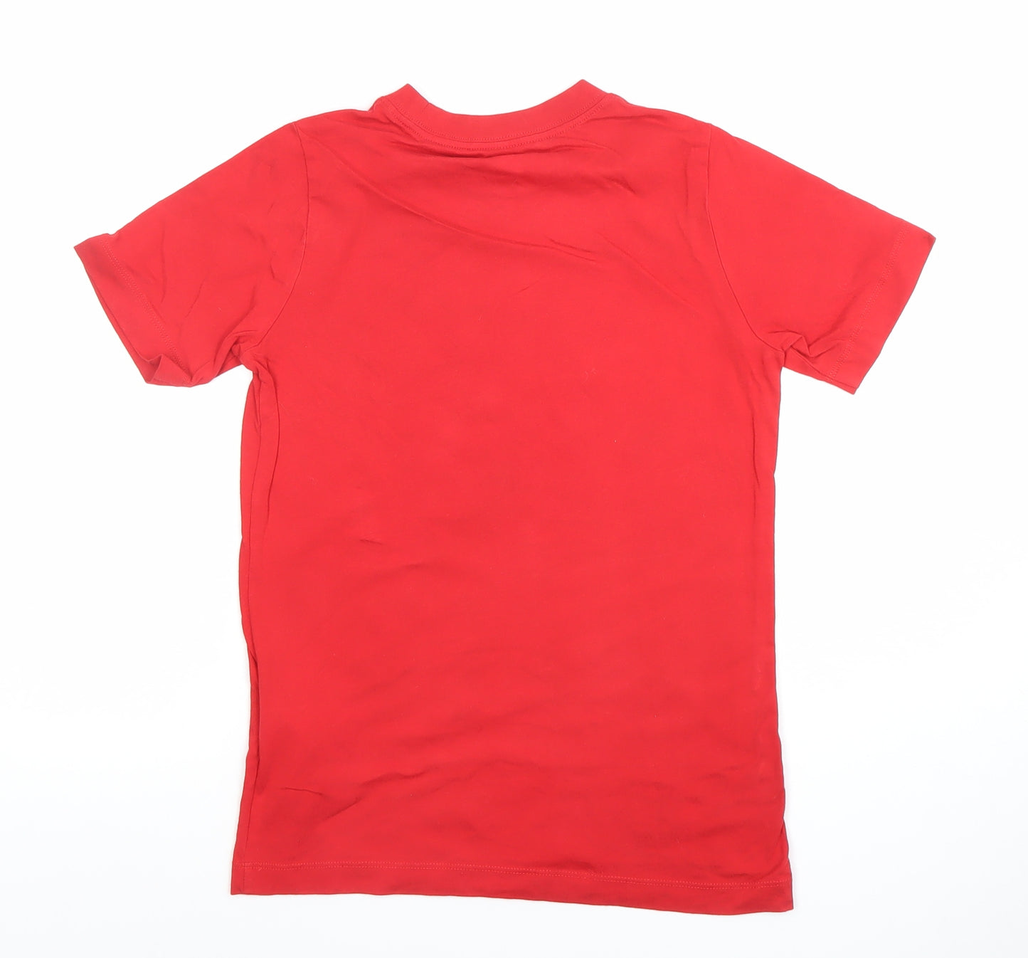 Nike Boys Red Graphic Sports T-Shirt Size 10-11 Years Cotton Tee