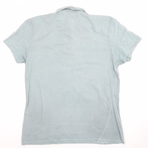 Label Lab Men's Blue XL Cotton Polo Shirt Casual Smart Top