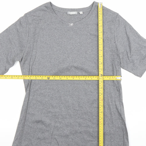 Rabe Women’s Grey Cotton Basic T-Shirt Size 8 Short Sleeve
