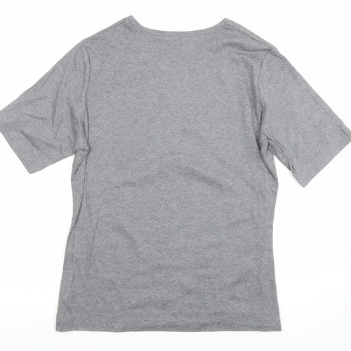 Rabe Women’s Grey Cotton Basic T-Shirt Size 8 Short Sleeve