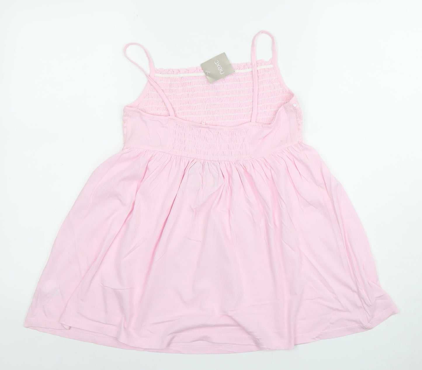 Next Girls Pink Sequin Strappy Cotton Party Dress 14 Years